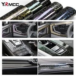 Koolstofvezel Vinyl Wrap Waterdicht Zelfklevend Vinyl Auto Tuning Autostickers Gesmeed Koolstofvezel Film Auto-accessoires voor interieur