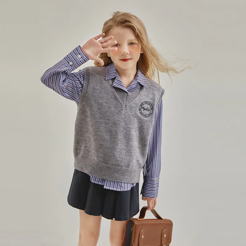 spring-autumn-school-girl-3pcs-clothes-set-children-girl-long-sleeve-shirt-knitted-vest-pleated-skirt-junior-girl-sweet-suit