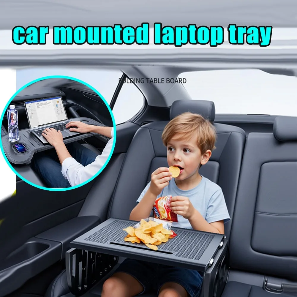 Car Laptop Tray Foldable Steering Wheel Desk Auto Accessory For Driver Traveler Truck Daily Commute Road Trip Camping SUV RV