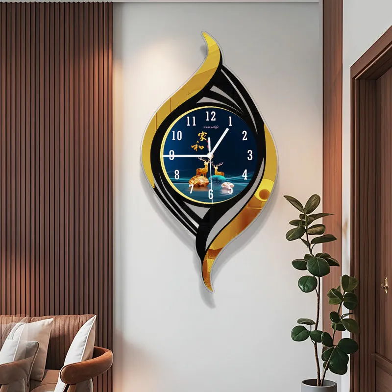 Original Silent Wall Clock Luxury Vertical Mechanical Design Wall Clock Plastic Modern Horloge Murale Salon Wall Decoration