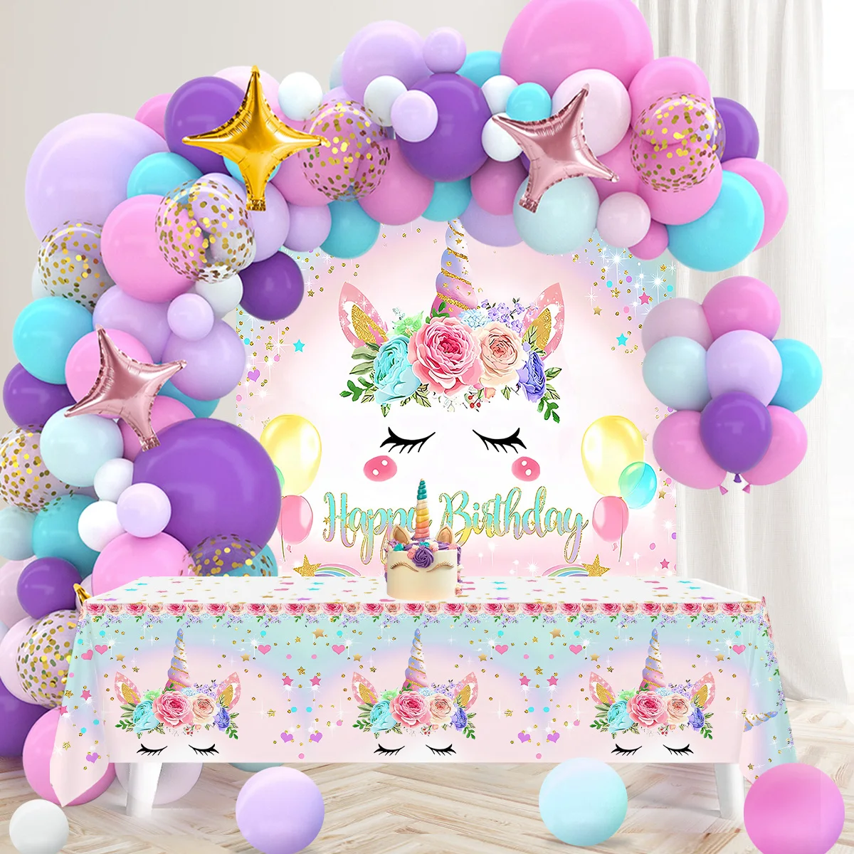 Unicorn Balloon Garland Arch Kit Ballon Unicorn Birthday Party Decoration Kids Gender Reveal Baptism Baby Shower Girl Decor