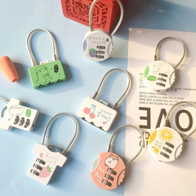 Password lock steel wire password lock padlock student dormitory gym cabinet bag lock electric car basket lock helmet