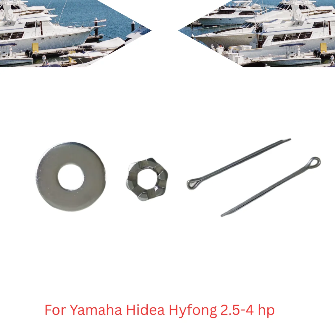 

lock nut with washer and cotter pin for Yamaha Hidea Hyfong 2.5-4 hp outboard motor propeller
