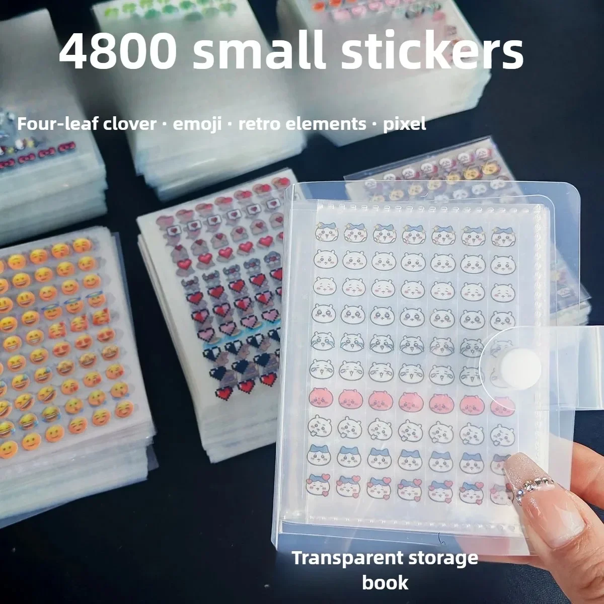 Hachiware Mini Deco Sticker 4800 Cute Usagi Chiikawa Nail Art Mini Sticker Handbook Material Nail Decoration Small Pattern