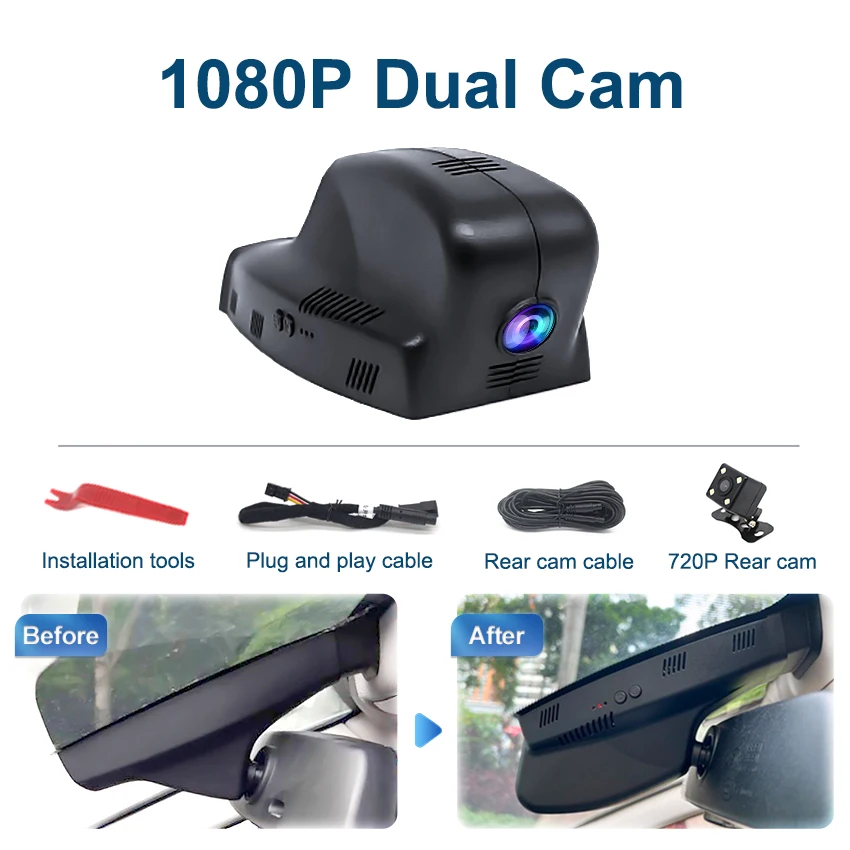 Voor Bmw 3 5 7X3X5 E46 E60 E90 E70 E71 E81 E81 E83 E84 F01 F10 Voor En Achter 4K Dash Cam Voor Auto Camera Dashcam Wifi Wifi Auto Dvr