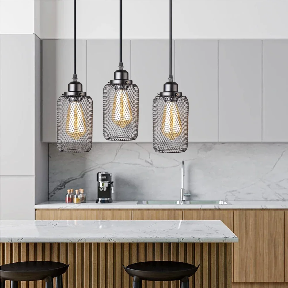 

Minimalist Black Vintage cage Pendant Lights Cafe/Bar/window/loft Lamp multi style Pendant Lamps Decoration Indoor Lighting E27