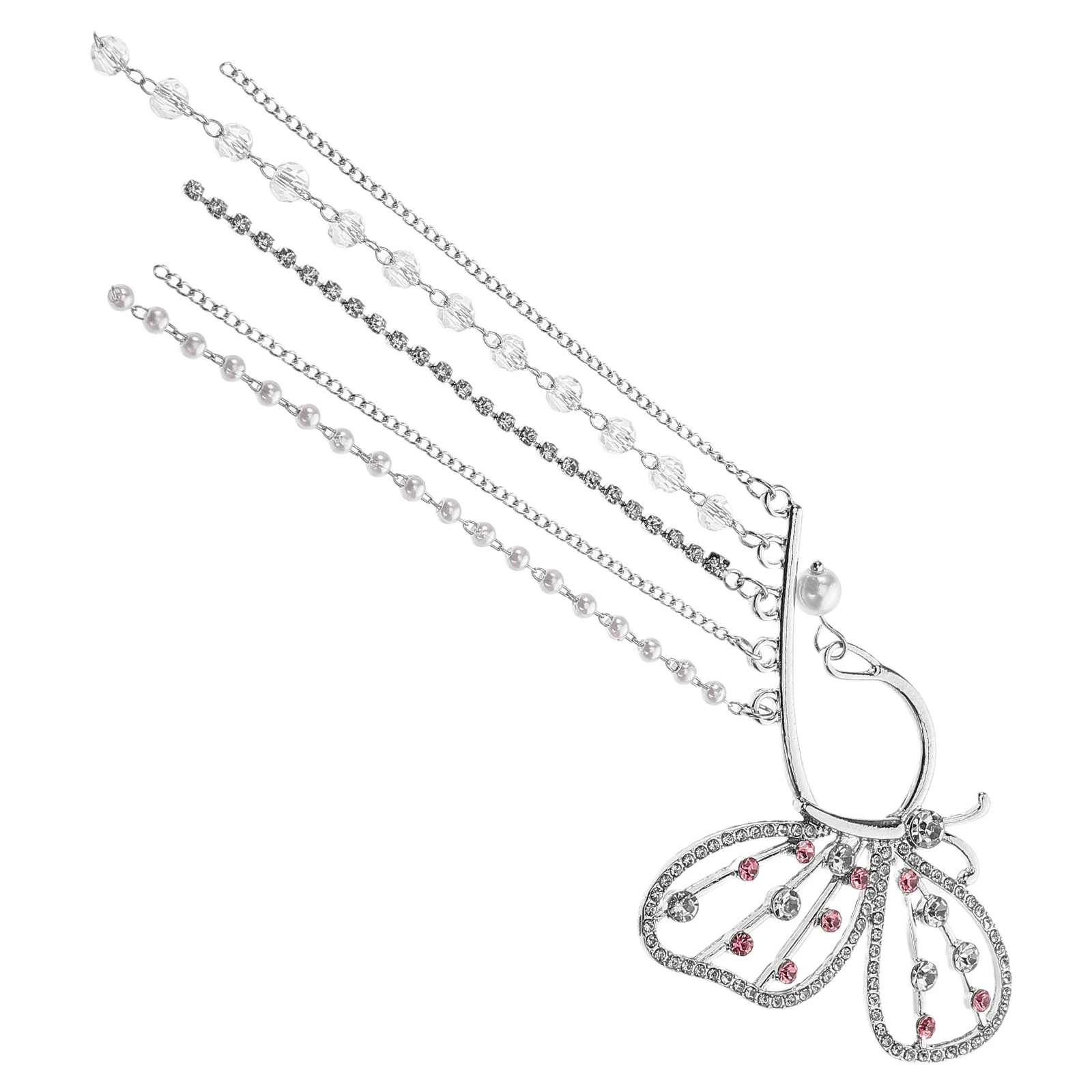 

Butterfly Ear Clip Long Rhinestone Wrap Fairy Earrings No Piercing Lightweight Spring Travel Date