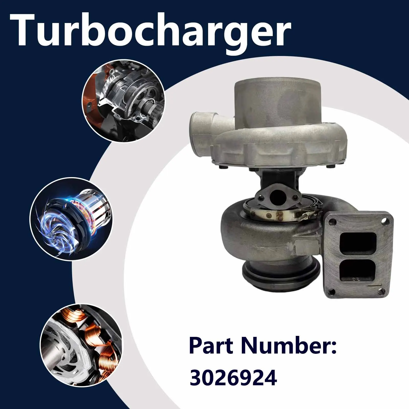 Turbocharger 3521830 For CUMMINS NT Series Engines 14.0L NT855 NTA855 NTCC350 NTC350 350-400 H/P 1984 NT855-C280 NTA400 400 H/P