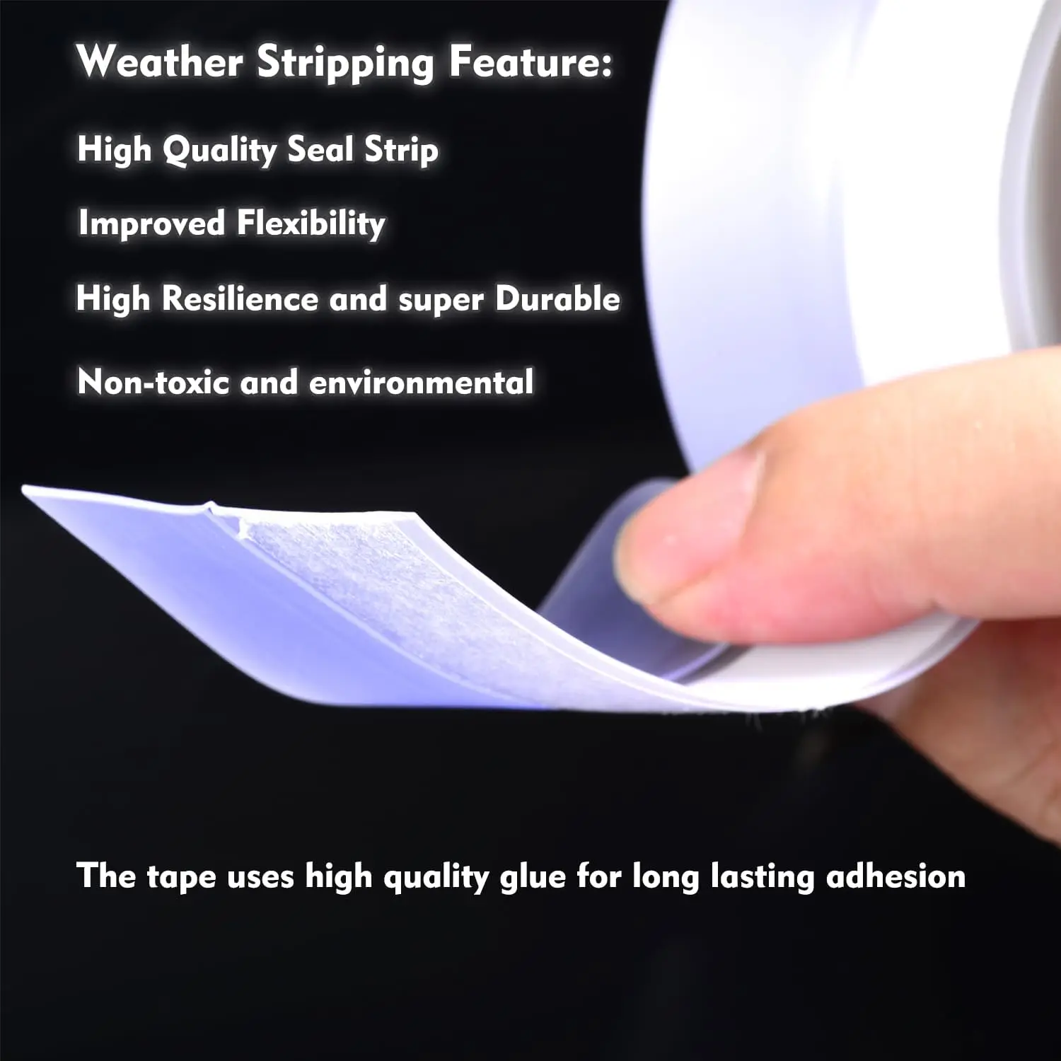 Door and window sealing strips, bottom weatherproof and soundproof self-adhesive door strips to prevent cold air from entering