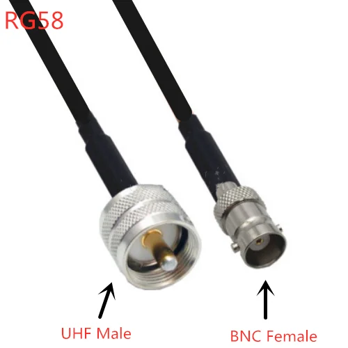 RG58 Cable 50ohm BNC Female & Male to PL259 UHF Male plug & Female jack Connector WiFi Antenna Extension jumper cable