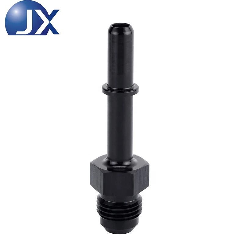 6AN AN6 Fuel Adapter Fitting to 3/8 GM Quick Connect Male LS EFI BLACK