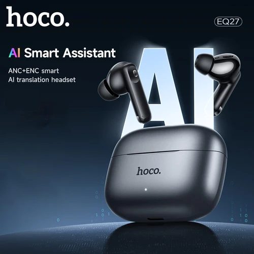 Imagen 2 del producto HOCO Smart AI traducción inalámbrica ANC ENC auriculares con cancelación de ruido Bluetooth 5,4 música deportes auriculares estéreo HiFi con 4 micrófonos