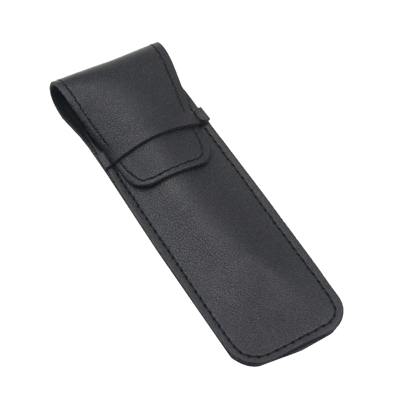 1Pc Leather Razor Case Shaver Pouches For Razor And Razor Blade Safe PU Leather Black Protective Bag..