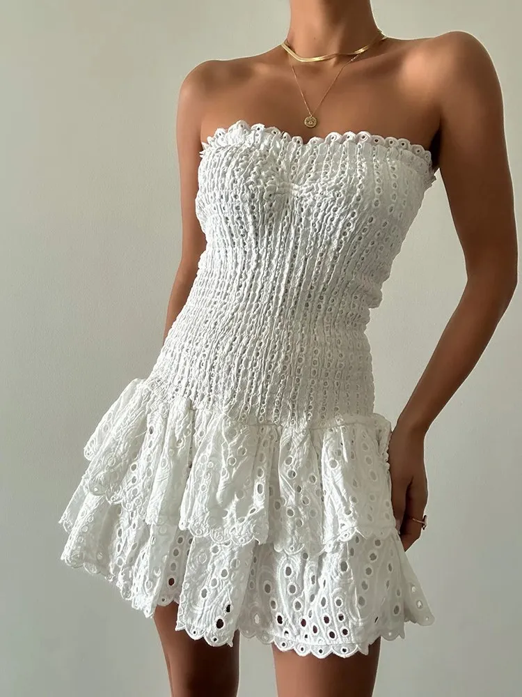 Two winstyle Stickerei sexy Kleid für Frauen träger los ärmellose hohe Taille aushöhlen abnehmen eine Linie Kleider weibliche Mode