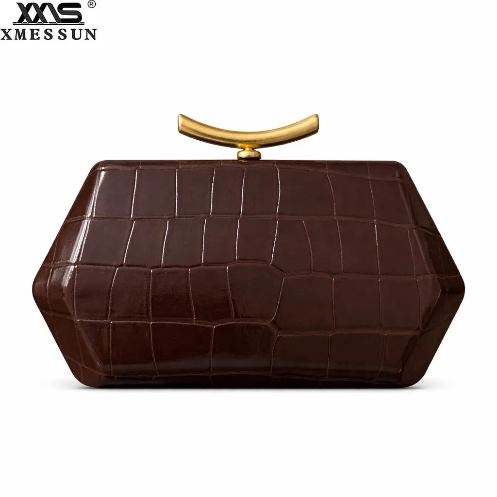 New Crocodile Pattern Evening Clutch Bag for Women,Europe and America Ladies Wedding Party Purse Chain Shoulder Crossbody Bag