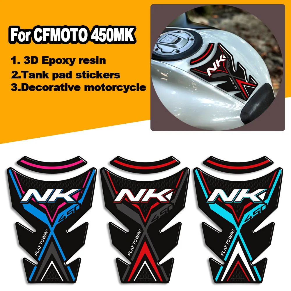 

Motorcycle Tank Pad Side Grips Gas Fuel Oil Knee Protector Stickers Decals For CFMOTO 450NK 450 NK450 2024 2025