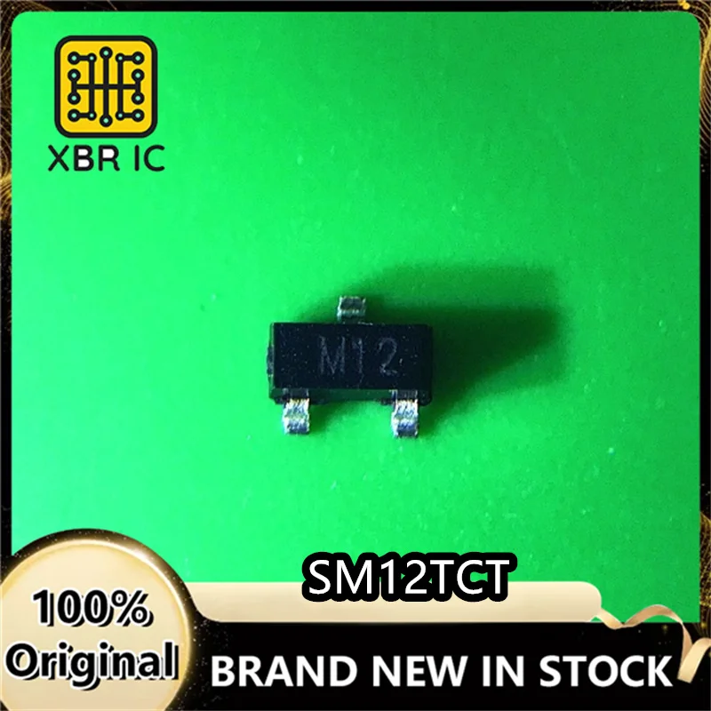 (40/100 pieces) SM12TCT SM12.TCT packaged SOT-23 transient voltage suppressor diode (TVS) brand new original in stock