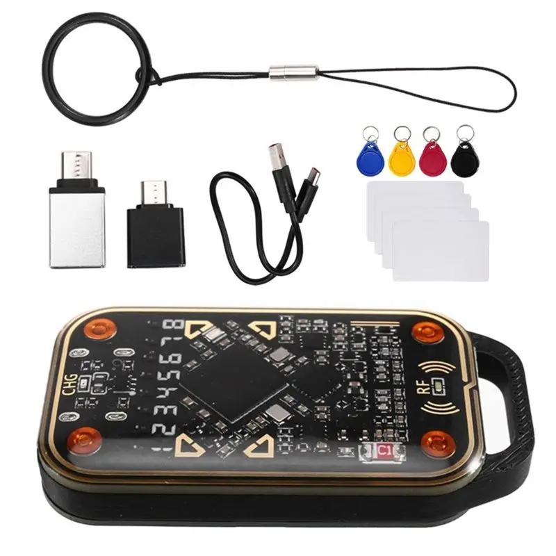 A92Z Chameleon Ultra V3.0 RFID Smart Card Emulator 125K 13.56Mhz ID IC Tag Copyer Read Writer +8PCS UID CUID Keychain Card