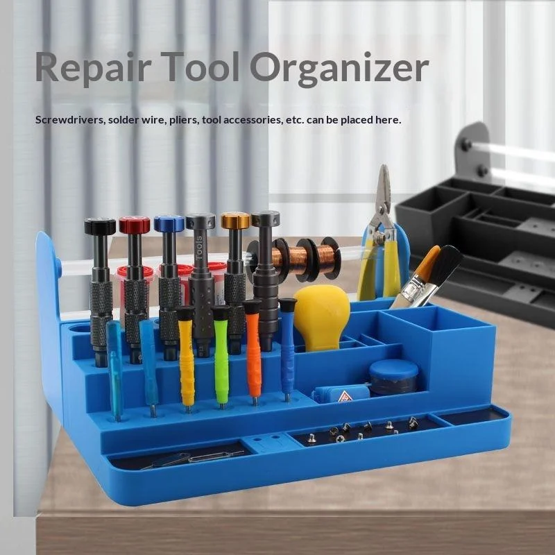 Multi Functional, Mobile Phone Repair Tool, Plastic Storage Box, Component Accessory Desktop Box, Screwdriver Holder