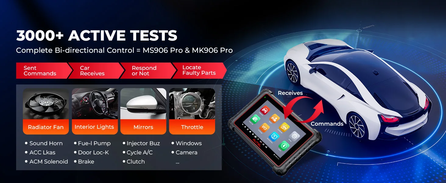 Autel maxipro MP900-BT kit diagnose tool mp900bt doip canfd ecu codierung bidirektion ales automotive scan tool neuer von mp808bt pro – Detail 4