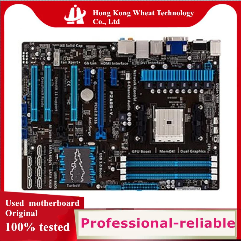 For AMD A85 F2A85-V motherboard Used original Socket FM2 DDR3 64GB USB2.0 USB3.0 SATA3 Desktop Mainboard