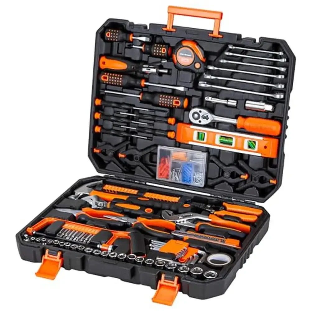 

238 Piece Tool Set with Plastic Toolbox Home Garage and Job Site Comprehensive Auto Repair Tool Kit with Carrying Handle Sturdy