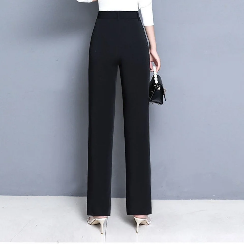 High Waist Straight Leg Suit Pants Women's Professional Work Trousers Spring Summer Autumn New Arrival Slimming Long Pants
