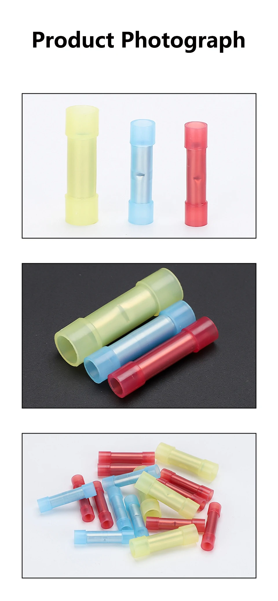 Nylon-isolierter gerader Stoßdraht-Anschlussstecker, Kupferleiter, elektrisches Kabel, schnelle Kaltpressklemmen, BNYF – Detail 7