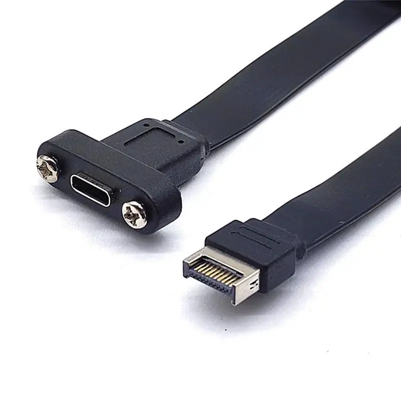 DT!~D214 HOT-USB 3.1 Front Panel Header Type E Male To Type C Female Connector Motherboard Expansion Cable Transfer Wiring (30Cm