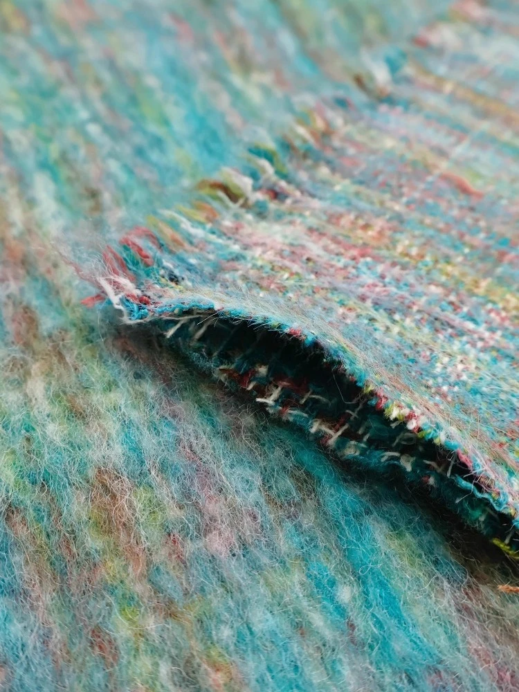 Double Sided Long Smooth Wool Fabric for Coat Windbreaker Fabrics Clothing Cloth Diy By The Meter Sewing Material