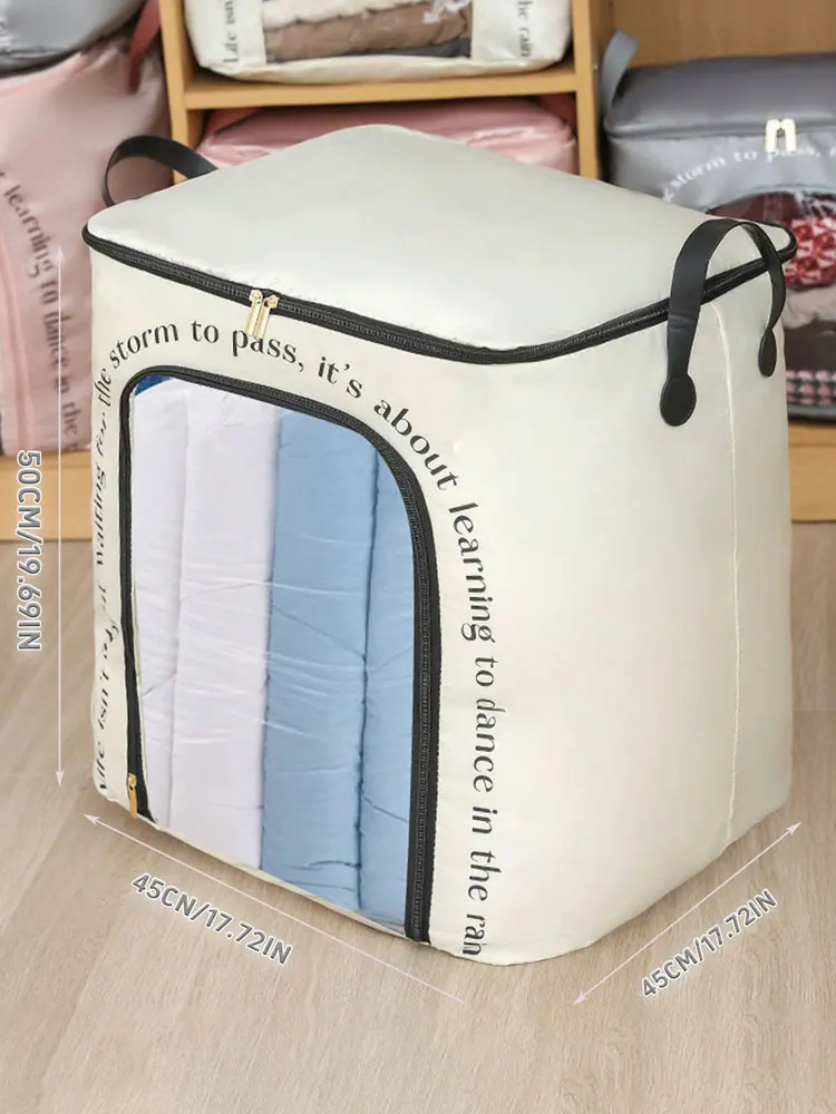 قطعة واحدة من حقيبة تخزين الملابس الشفافة للخريف والشتاء، وخزانة ملابس منزلية، وسترة سفلية مقاومة للغبار #6