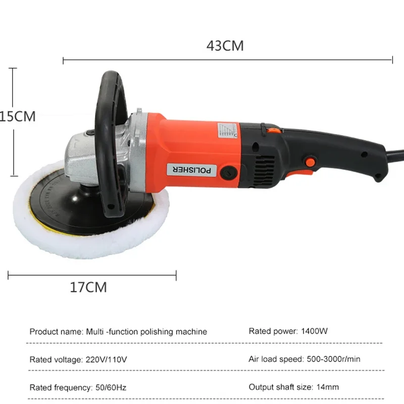 Electric Polishing Machine Adjustable Speed Car Wax Machine Sealing Glaze 1400w Household Marble Tile Ground Repair Grind Tools