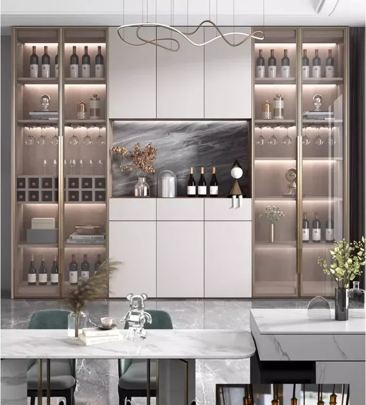 Integrated wine cabinet, modern minimalist living room, multifunctional tea cabinet, dining room storage cabinet