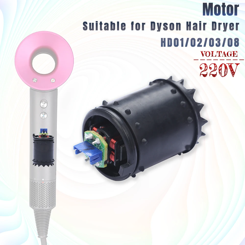 

220V Voltage Hair Dryer Motor Part Assembly for Dyson Hair Dryer HD01 HD02 HD03 HD08 /HS01 Airwrap Hair Styler Repair Part