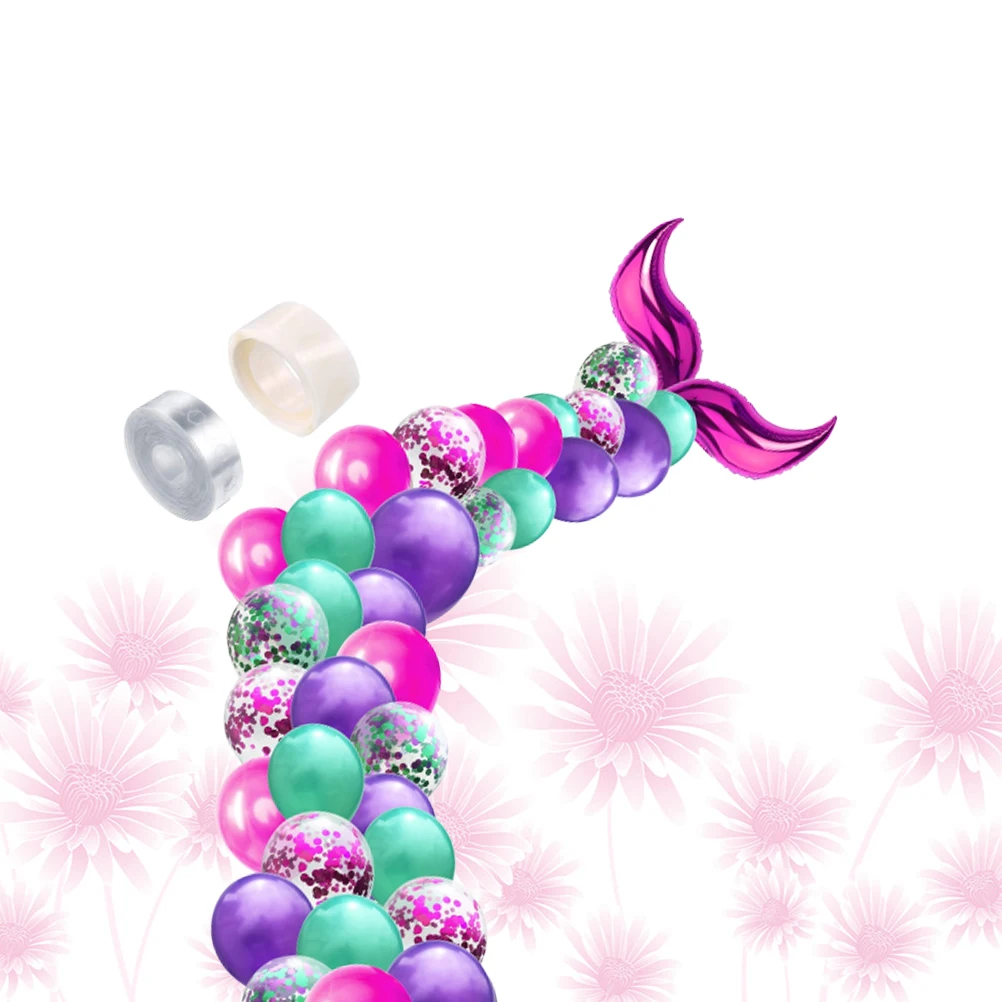 

44 Pcs Balloon Inflatables Balloons Set Foil Inflatables Decorative Birthday Party Supplies Kids Gift Mermaid Design