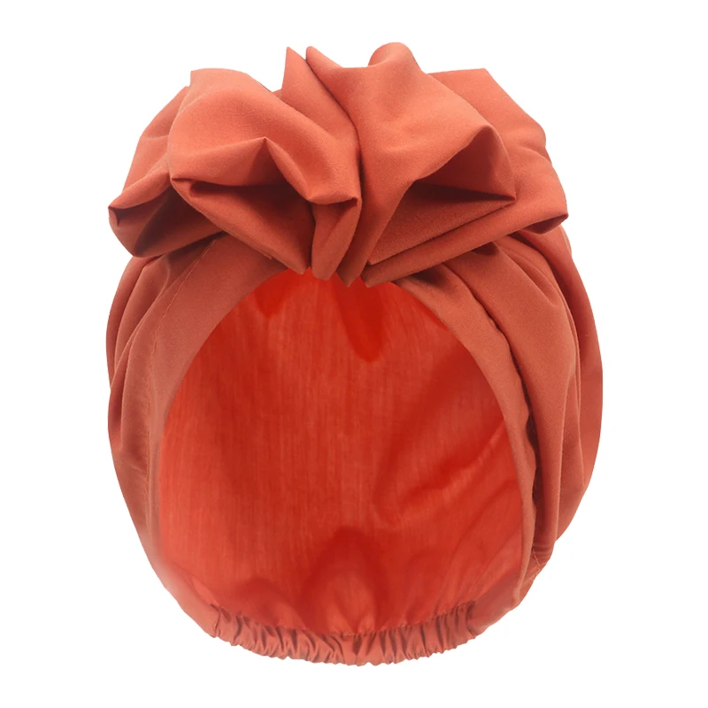 Foulards Hijabs pour femmes, chapeau solide, grand nœud, turban de mariage musulman, foulards français rétro, bonnet de tête de fleur, bandanas pour dames, mode