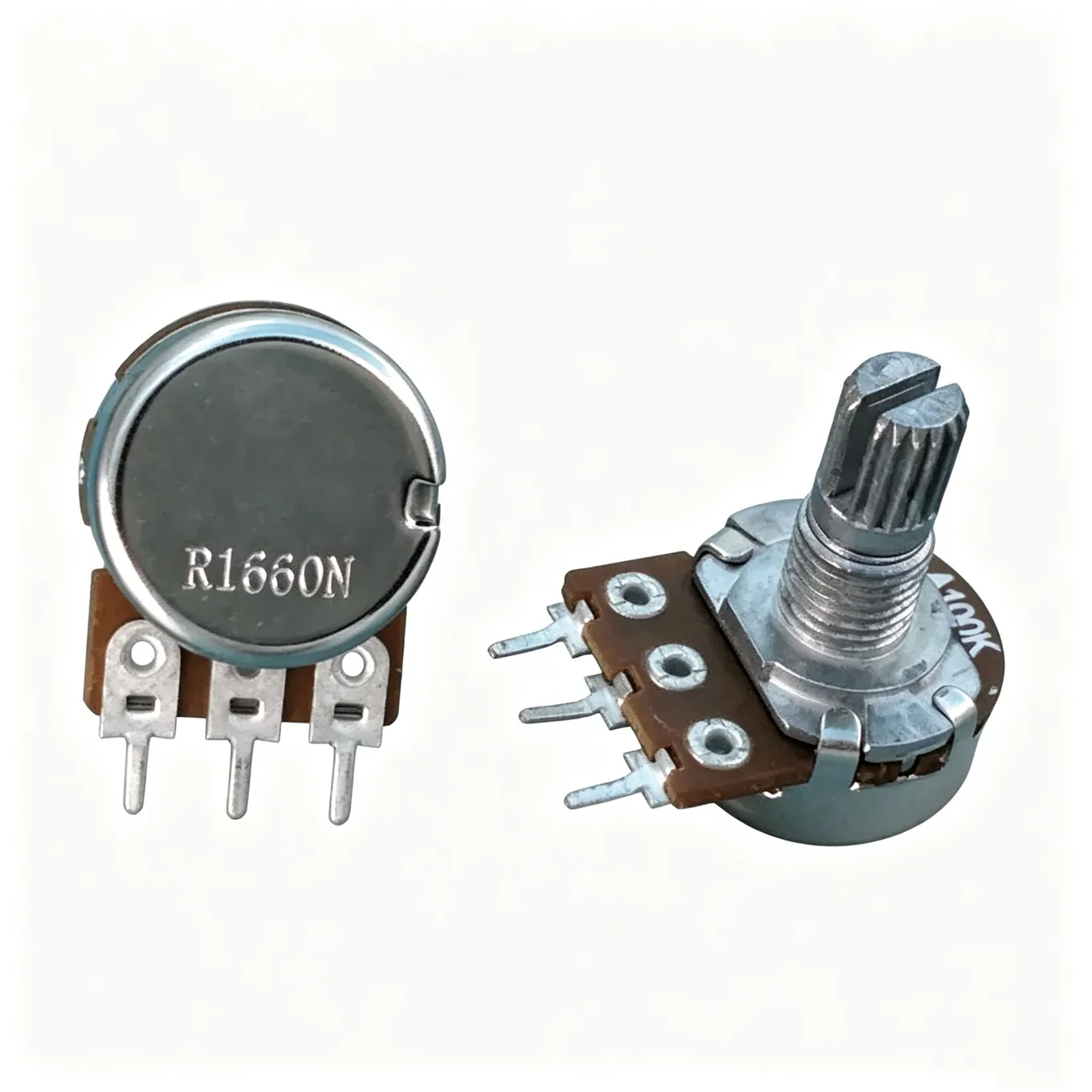 Original New 100% R1660N0J R1660N 16 Type Single Potentiometer A100K Handle Length 15MM (SWITCH)
