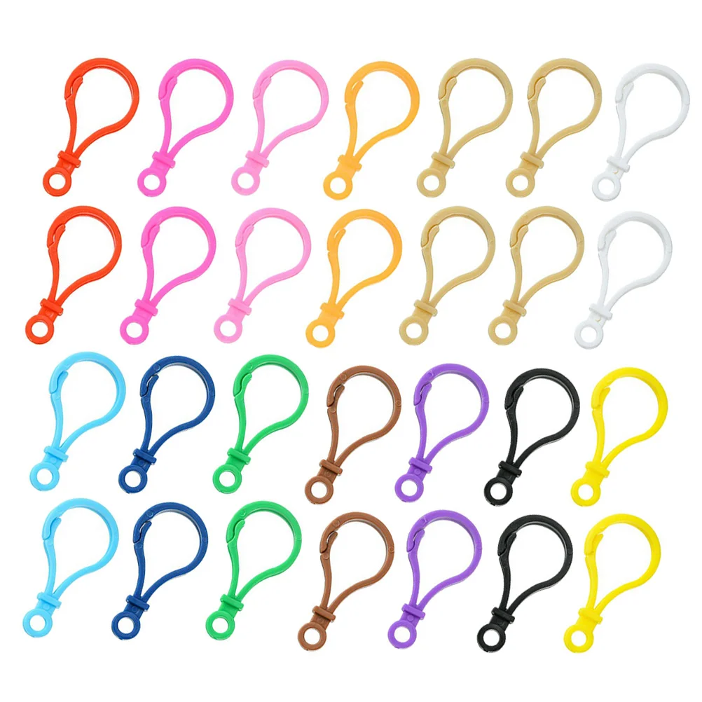 100 Pcs Keychains Color Light Bulb Buckle Rings Lobster Clasp for Crafts Keyrings Bulk