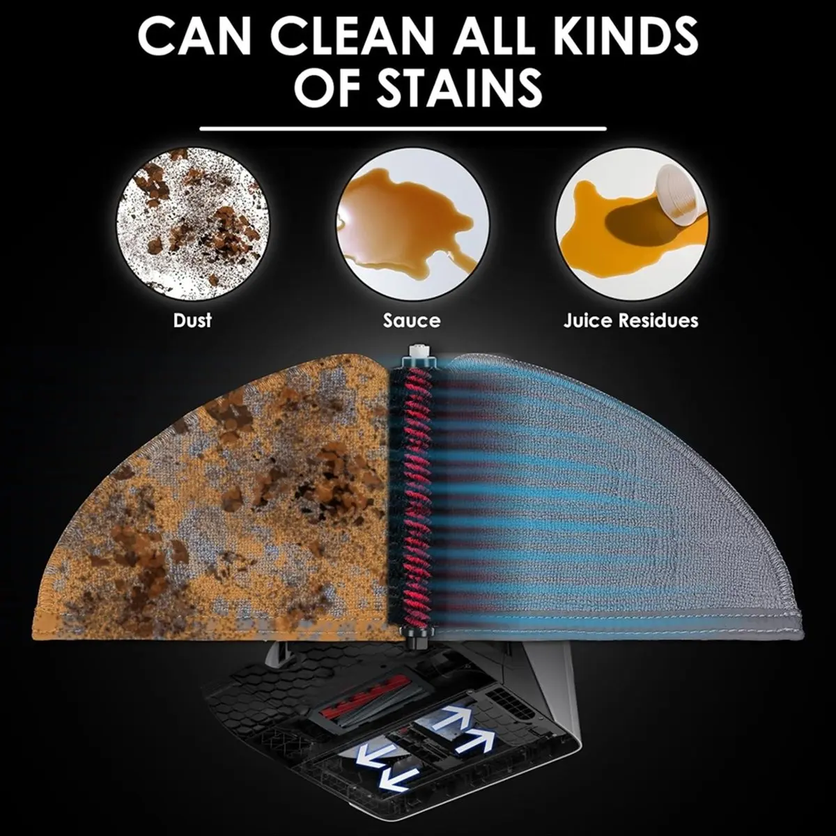 ABKB 3PCS High Speed Cleaning Brushes for S8 Pro Ultra/S8/S8+/S8 Plus Robotic Vacuum Replacement Self-Cleaning Brush