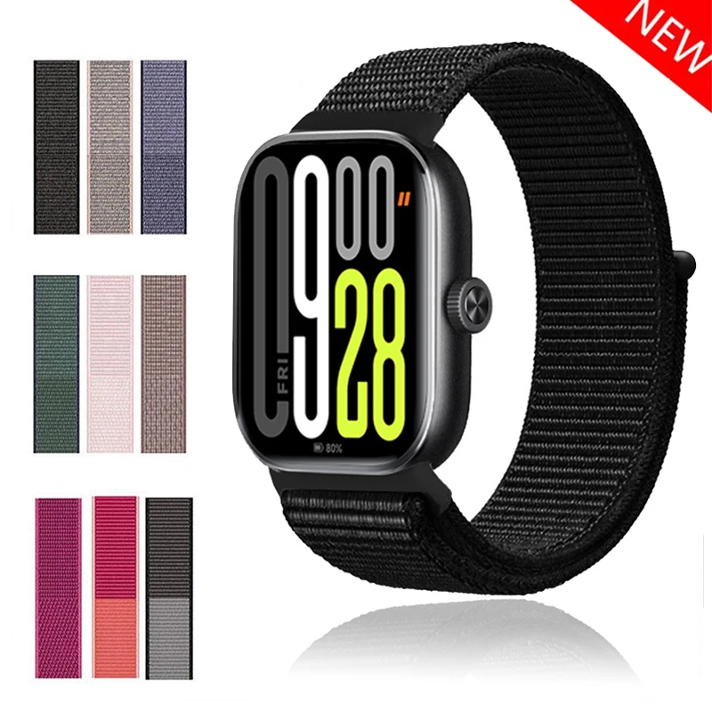 Nylon-Schlaufe für Redmi Watch 6 5 4 Armband-Zubehör Sport Atmungsaktives Ersatzarmband Correa Xiaomi Smart Mi Band 9 Pro 8 Pro