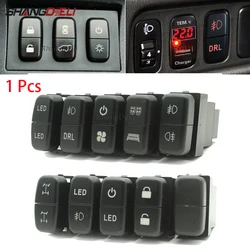 1Pcs RED LED Dual Key Switch Fog Light Daytime Running DRL Light Button For Mitsubishi Pajero V73 V93 Lancer Outlander ASX L200