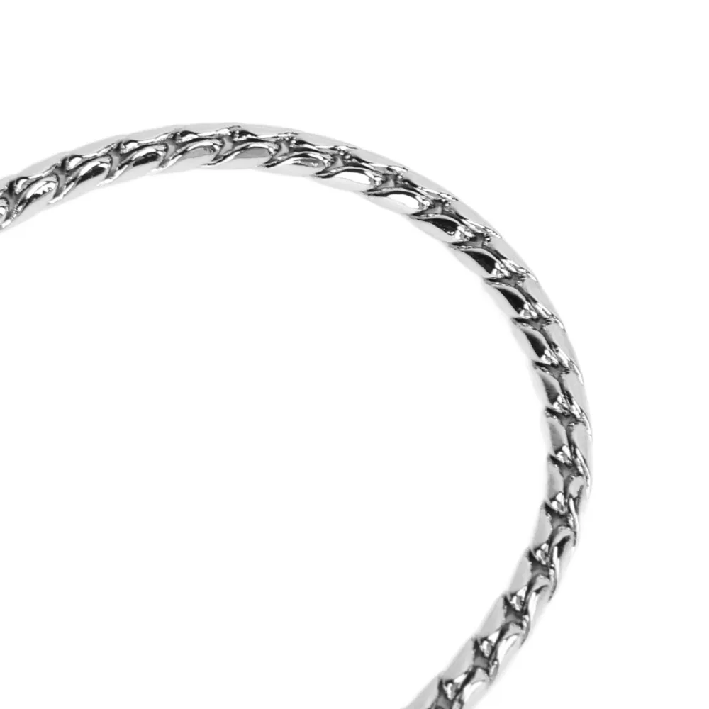 Metal Craft Dog Choke Chain Adjustable Size Round Link Pet Training Chain Solid Alloy Silver Snake Chain Behavior Correction