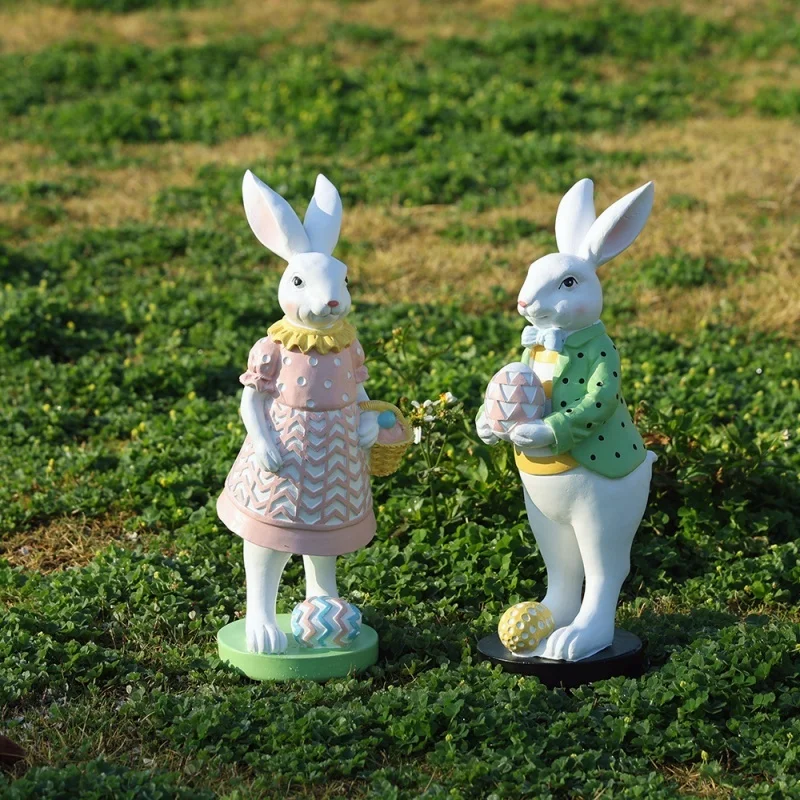 

Creative home decorations, Easter bunny ornaments, animal resin crafts, home holiday decorations, gift ornaments