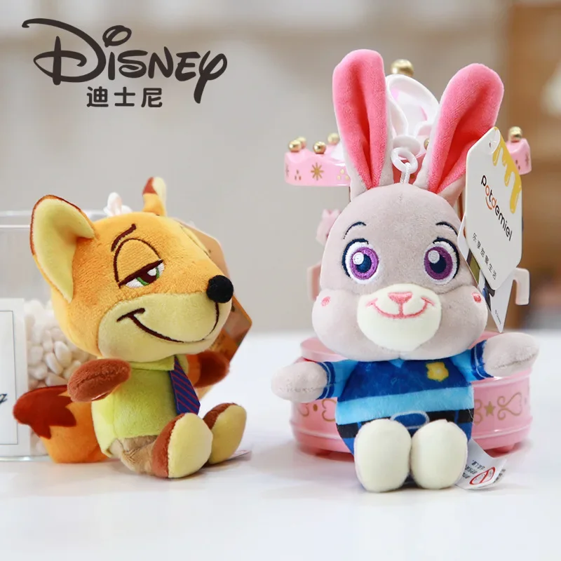 Cute Nick and Judy Plush Toys,  Zootopia Keychains and Lightning Backpack Decorations