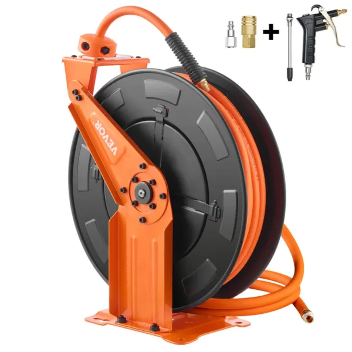 

VEVOR Retractable Air Hose Reel - 3/8" x 65ft Hybrid Air Hose with Dual Arms