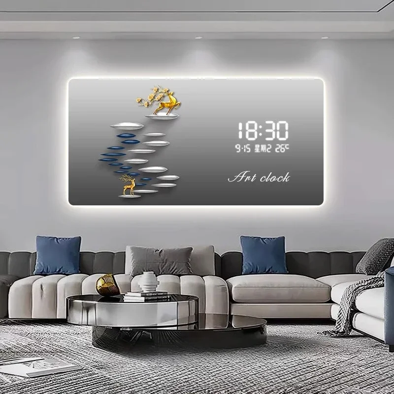 Silent Nordic Wall Clock Light Bathroom Aesthetic Luxury Clock Wall House Bedroom Orologi Da Parete Home Decoration