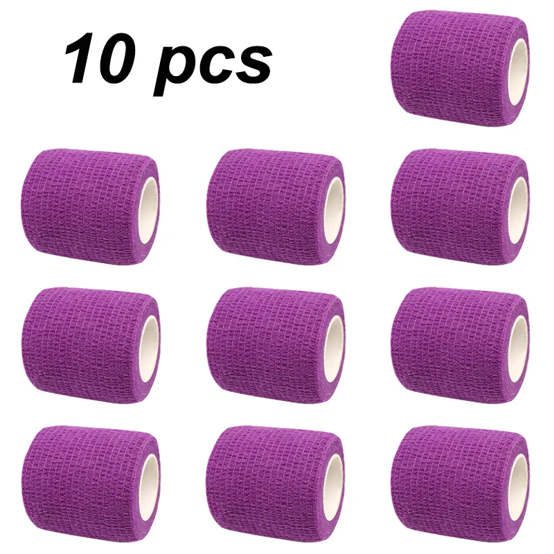 Purple Athletic Wrap Tape Self Adhesive Elastic Bandage 4.8m Elastoplast Sports Protector Knee Finger Ankle Palm Shoulder