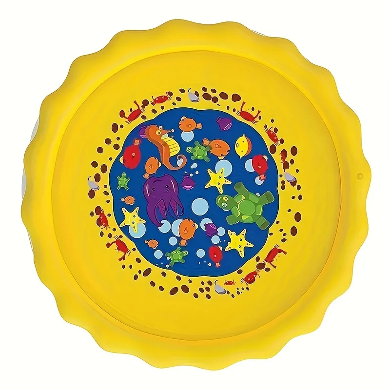 子供用ペットウォータープレイマット、インフレータブルスプラッシュパッド、厚みのあるPVC屋外バスプール、幼児、犬、猫用、夏の冷却楽しいおもちゃ