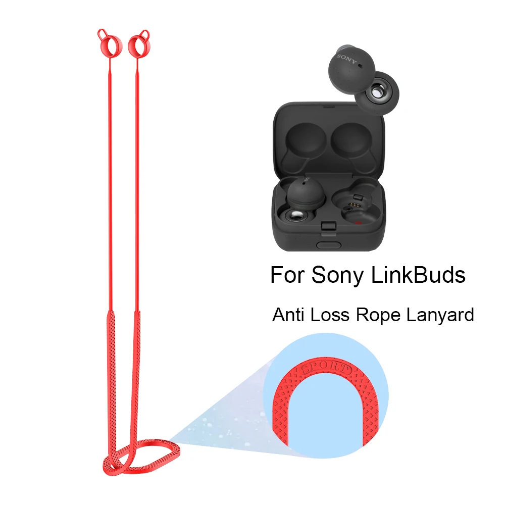 

For Sony LinkBuds Earphones Silicone Anti Loss Rope Lanyard Prevent Detachment Connecting Rope