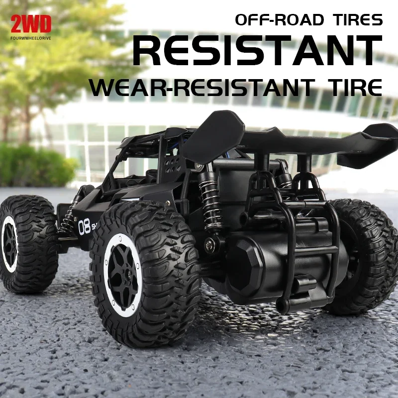 1:16 Alloy RC Car 20KM/H, 2WD 2.4G Remote Control Off-Road Truck, Shock Absorbers & LED Lights, Drift Racing Toy Gift for Boys view 6